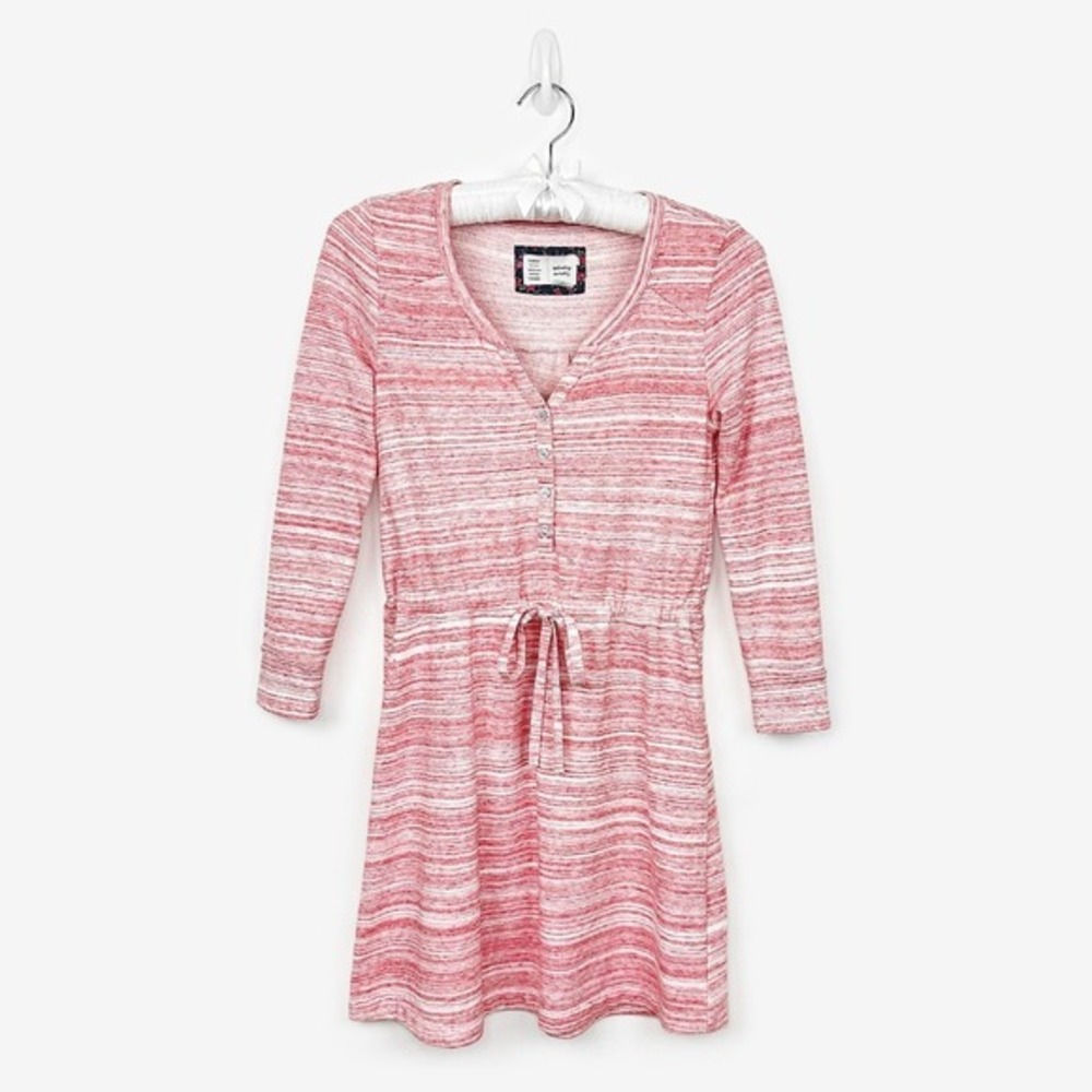 Anthropologie Saturday Sunday Poppy‎ Space Dye Stripe Dress Size S Pink Casual